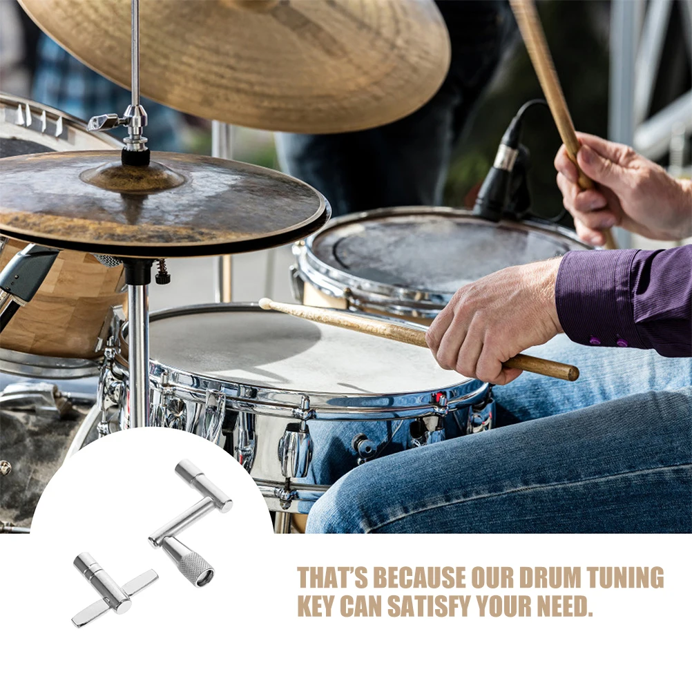

Percussion Instruments Drum Key Accessories Part Tool High Speed for Drummer Silver Hardware