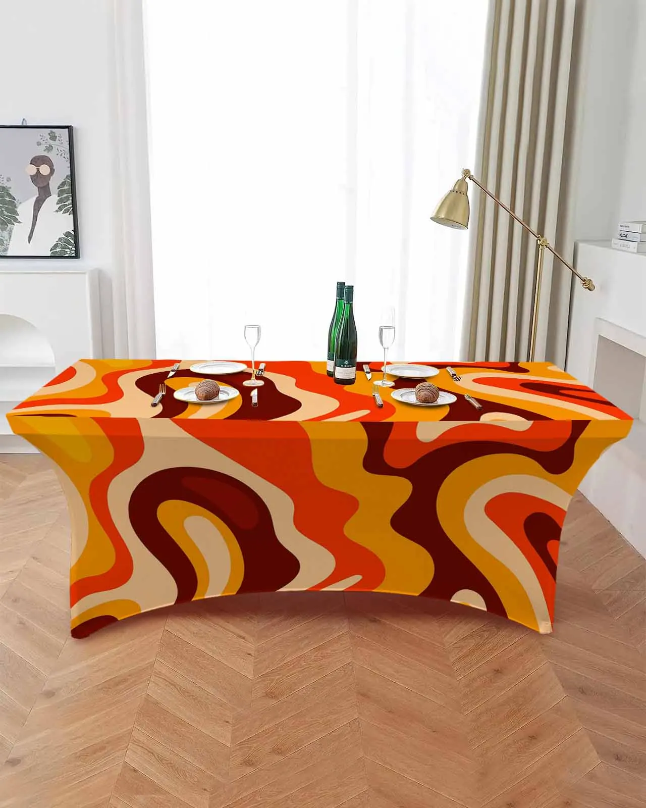 Abstract Marble Texture Table Skirt Wedding Decoration Home Birthday Party Table Skirt Dessert Table Cover Home Decor