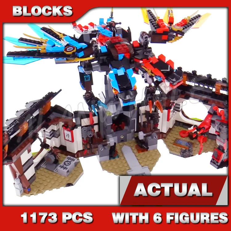

1173pcs Shinobi Two-headed Fusion Dragon's Forge Buffmillion Mech Blacksmith 10584 Building Blocks Sets Compatible With Model