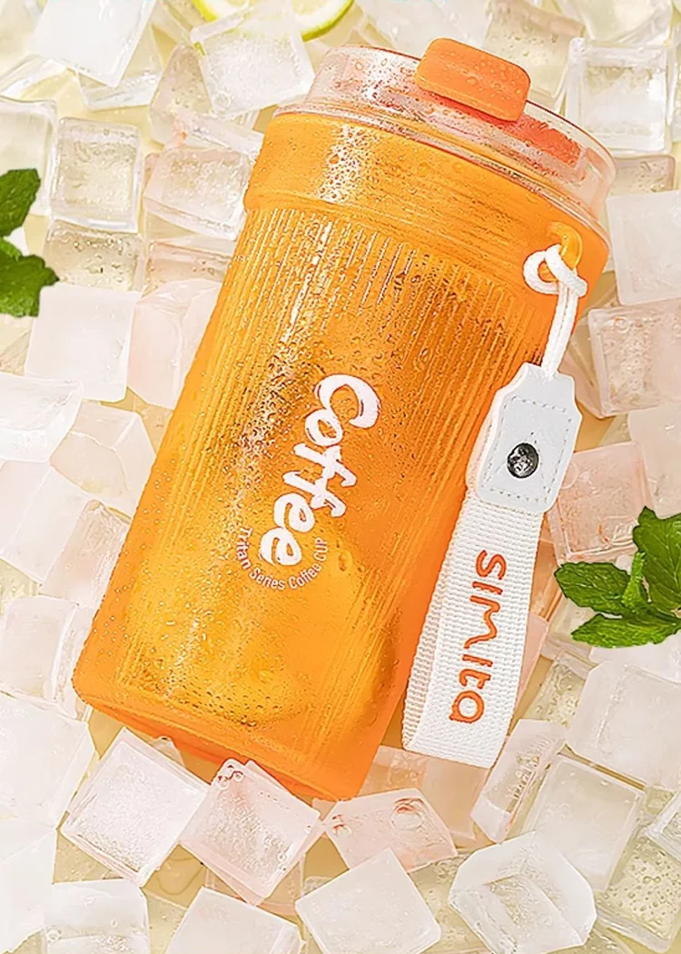 

FEIJIAN Coffee cup plastic water cup portable couple tritan water bottle With lifting rope
