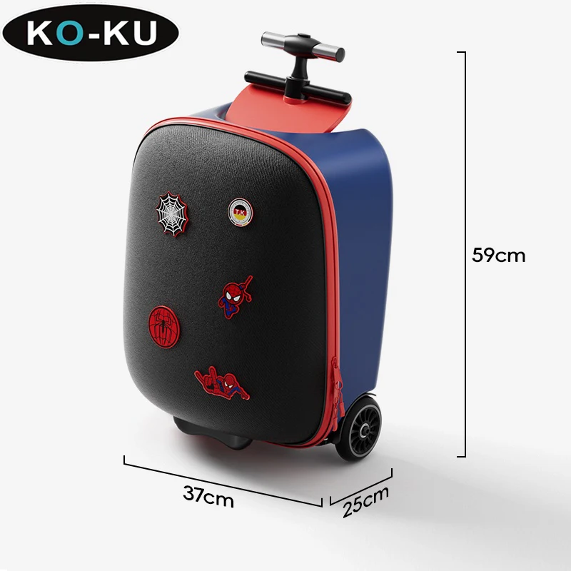 KO-KU Kid\'s Suitcase Multifunctional Baby Stroller Seat with Guardrail Extension Removable Trolley 20 Inch Boarding Box