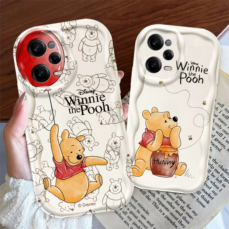 

Pooh Bear Cartoon For Xiaomi Redmi Note 13 12 12S 11S 11 10 9 8 10A 9C 9T Pro Plus 5G Wave Oil Funda Phone Case