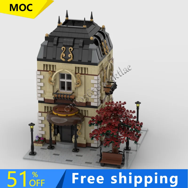 

Популярный 3224 шт. MOC модульный роскошный дом, модель строительного блока, детская головоломка, сборка, строительные блоки, подарок на день рождения, фестиваль