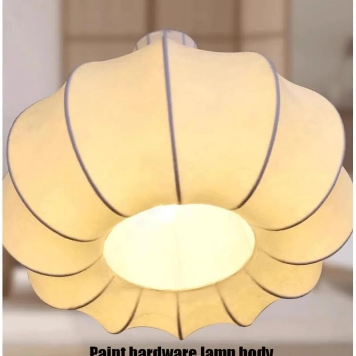 

40/50/60/68cm Art Cream Style White Silk Ceiling Lights Dining Room Ceiling Chandeliers E27/E26 Pendant Lamps for Living Room