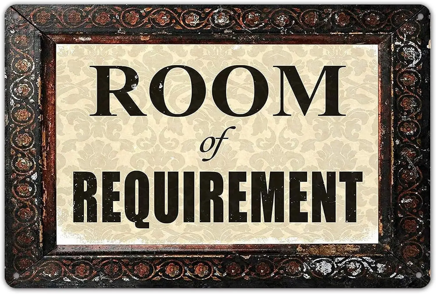 HomDeo Room of Requirement Metal Wall Sign Tin Plaque Funny Home Coffee or Pub Decor