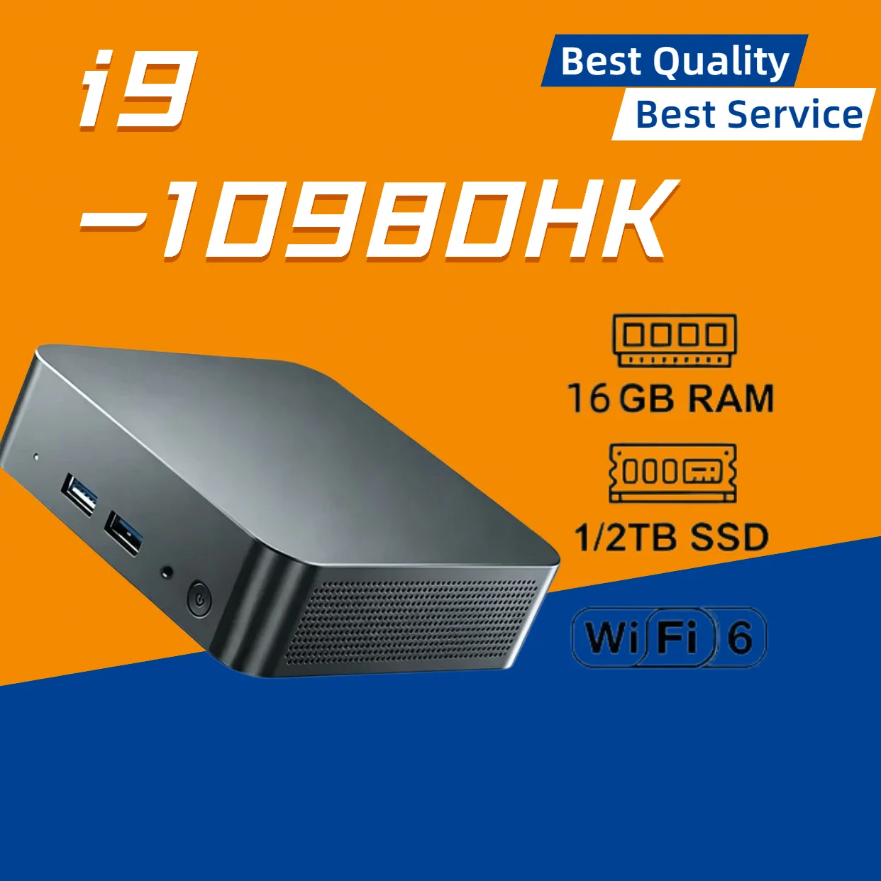 New MINI Core i9 10980HK PC RAM 16GB  1TB 2TB SSD WIFI 6 BT5.2 4K HD Gaming Office Study Pc