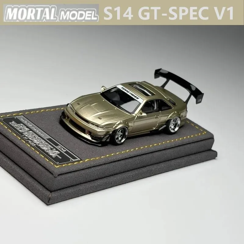 MORTAL 1:64 S14 GT-SPEC V1 Custom Color  Alloy Die Casting Car Model Collection Model Boy Gift Christmas Gift Gifts for Men