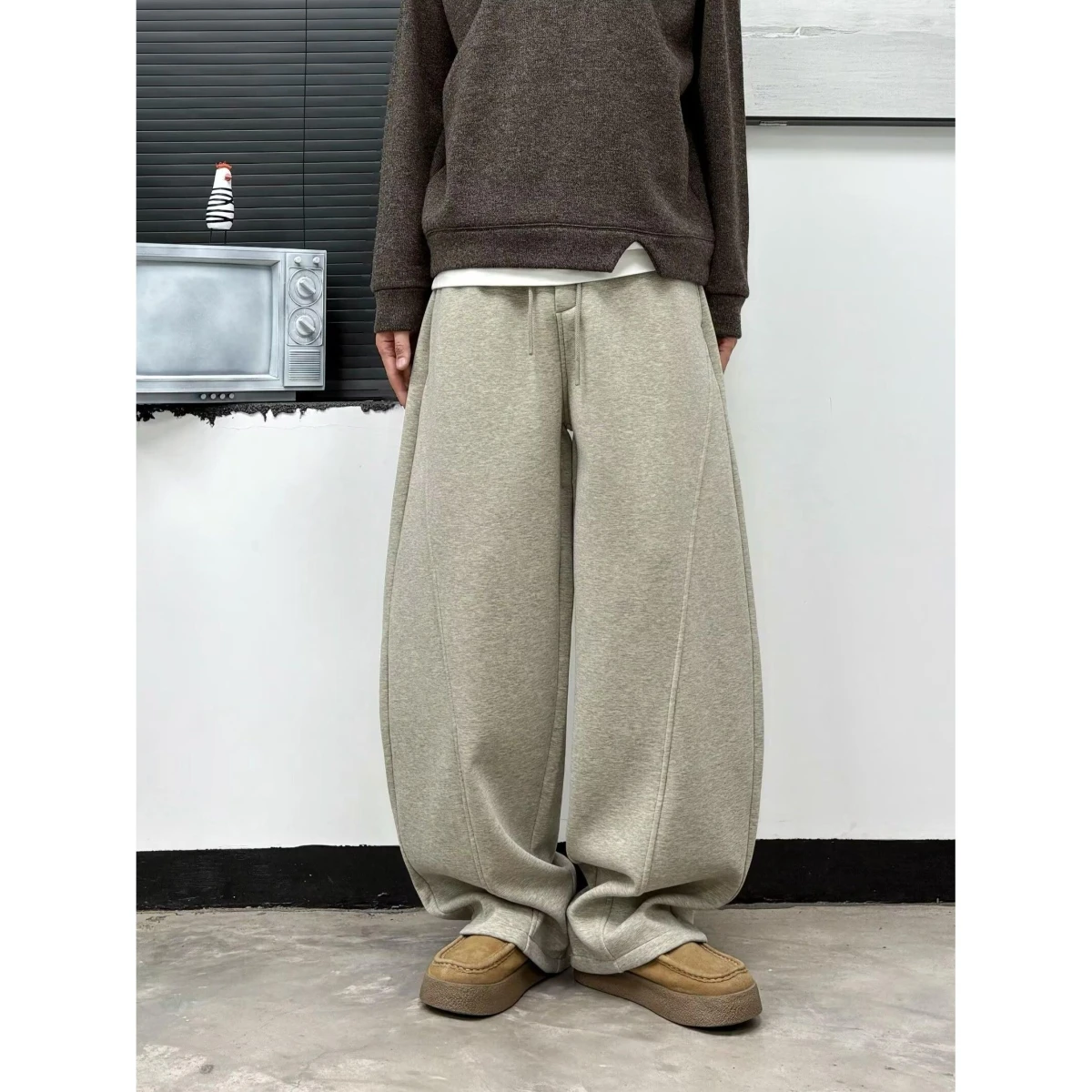 

Новые мужские свободные повседневные брюки 2024 года, тонкие, широкие, в пол, модные, универсальные, летние, легкие, длинные брюки