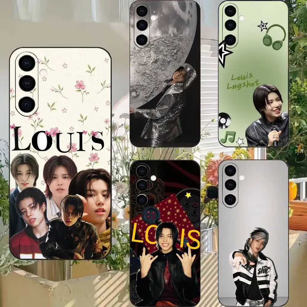 Capa de Telefone de Silicone Macio Preto Rap L-Louis LNGSHOT para Samsung A73 20,21,22,31,32,52,53,72