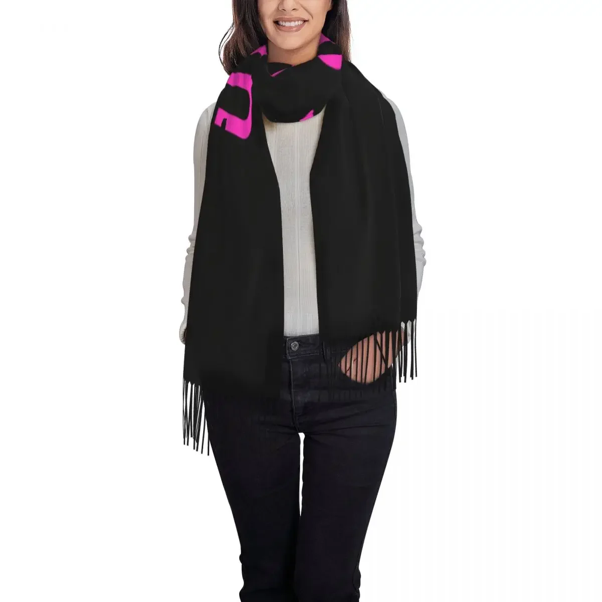 Personalisierte Foto Logo Quaste Schal Frauen Weiche Customized DIY Print Schal Wrap Damen Winter Schals