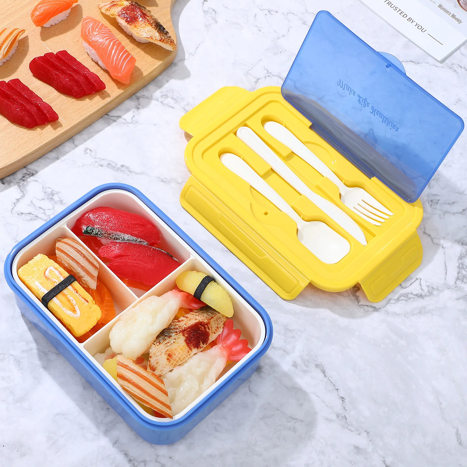 

Bento Box With Compartments Leakproof Lunch Container Microwave Safe For School Office Picnic Travel Snack Fruit Storage Kitchen