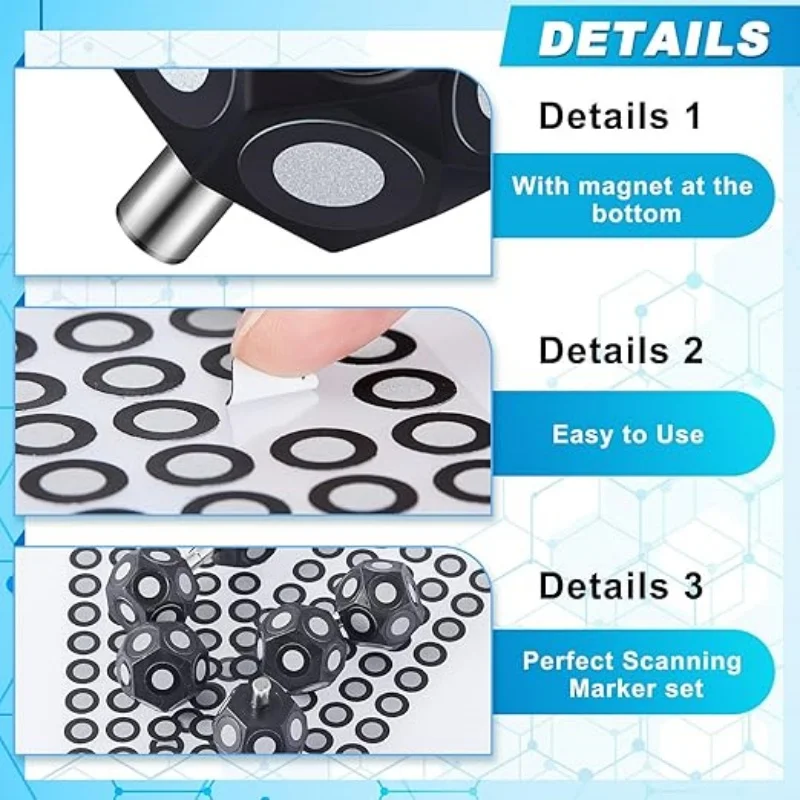 3D Magnetic Marker Balls Diffuse Reflection 3mm/6mm 3D Scanner Target Points Preventing Tracking Loss Improve Scan Accuracy