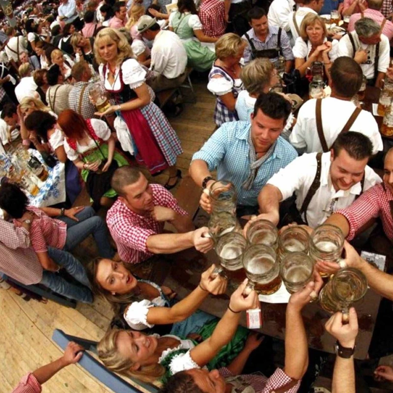 Casal Strap Pants Halloween Vestuário, Homens e Mulheres Beer Festival Vestuário, Trajes tradicionais do feriado alemão