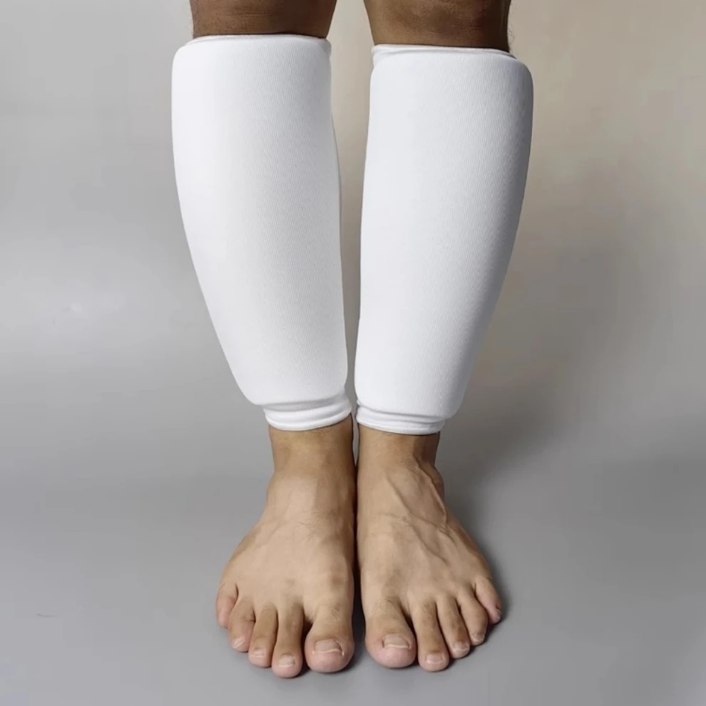 Taekwondo Forearm Pads White Cotton Knitted Karate Boxing Shin Guards Fitness Protectors Kickboxing Muay Thai Training Leg