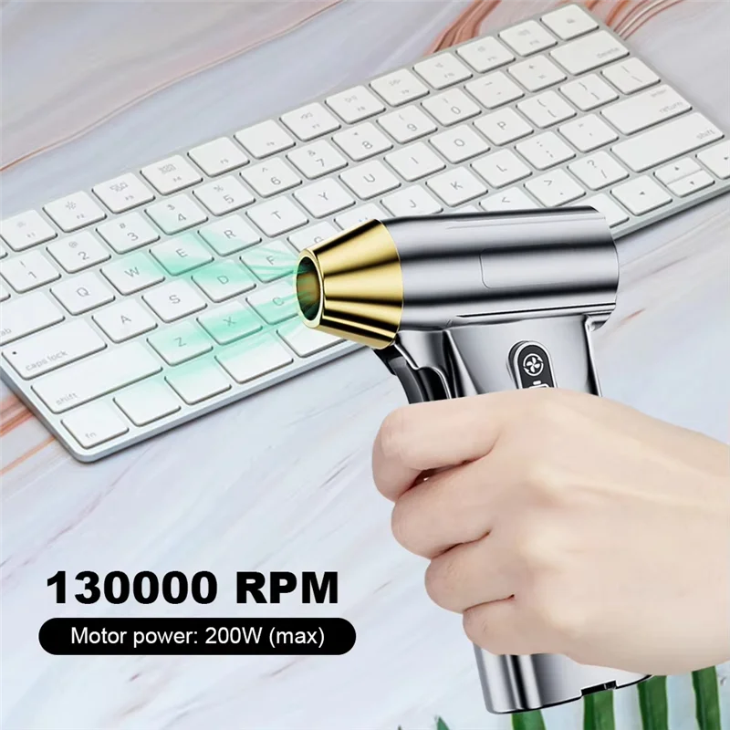 RISE-130000RPM Violent Turbo Jet Fan Brushless Motor Turbofan Air Blower For Computer Keyboard Outdoor Car Home