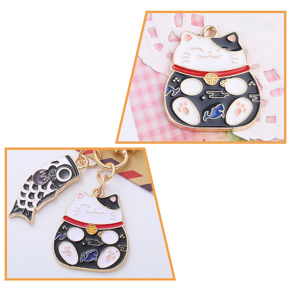 

10 Pcs Pendant Keychain Charms Japanese Style Alloy Small Light Jewelry Accessories for Craft Making