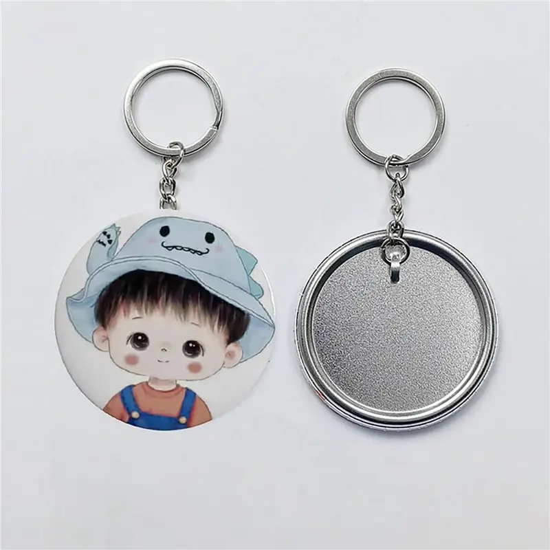 500X لوازم سلاسل المفاتيح صانع الأزرار ، 58 مللي متر/2.25 بوصة مجموعة صنع الدبوس لآلة صانع الأزرار ، مجموعات شارات الأزرار المعدنية