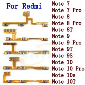 Bilashmart Xiaomi Redmi Note 9 9s 10 Pro 10s 9T 8T 7 8 Pro Note9 Mute Side Button Key Switch Volume Power On Off Flex Cable