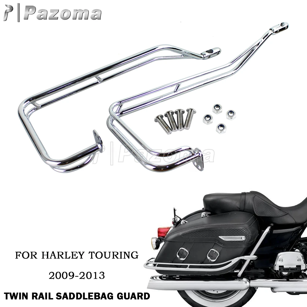 Support de protection de sacoche arrière de moto à double rail pour Harley Touring FLHR FLTRX FLHX FLHT 2009-13