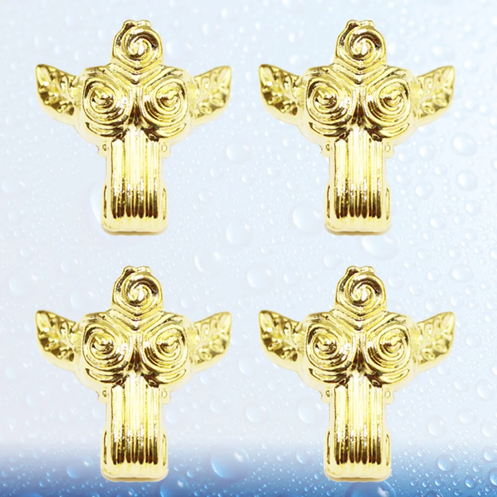 

8pcs Golden Rose Vintage Zinc Alloy Furniture Legs Feet For Sofa Bed Chair Replacement Anti-Scratch Floor Protector Home Office