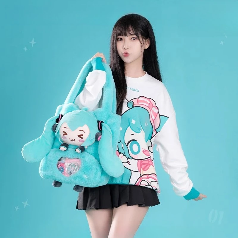 

Hatsune Miku Anime Shoulder Bag Kawaii Tote Purse for Work Shopping Comic Exhibitions Cosplay Gifts