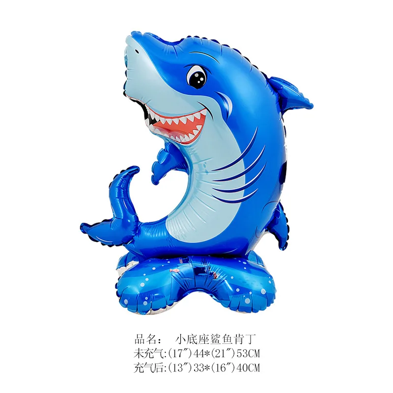 Inflatable Sea Animals Balloons Stanging Shark Fish Dolphin Octopus Sea Horse Balloons Ocean Foil Balloons Birthday Party Decor