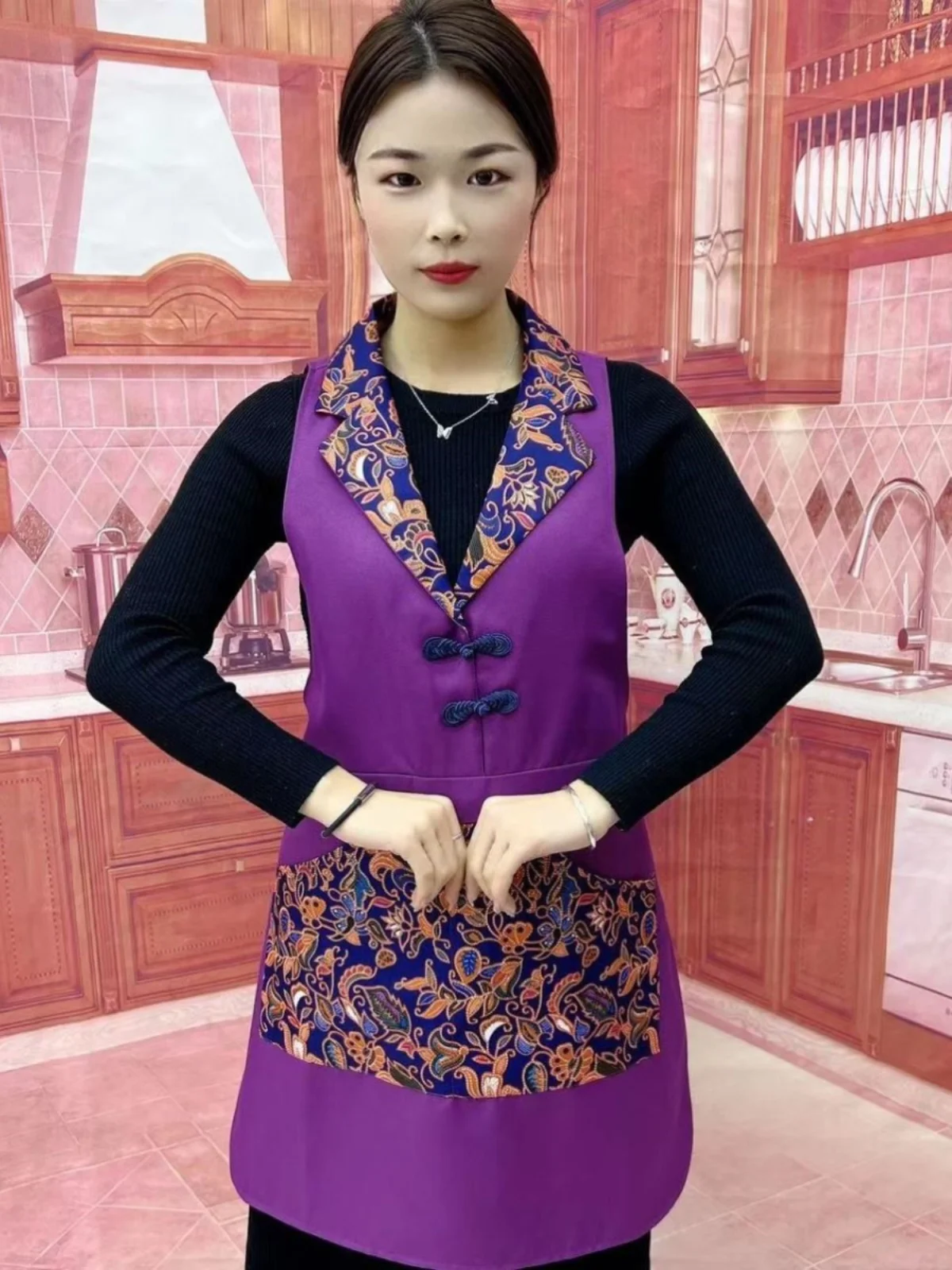 

New 2023 Collared National Sle Vest Apron with Button Design Simple Sle for Everyone Home Personal Cleaning Tools