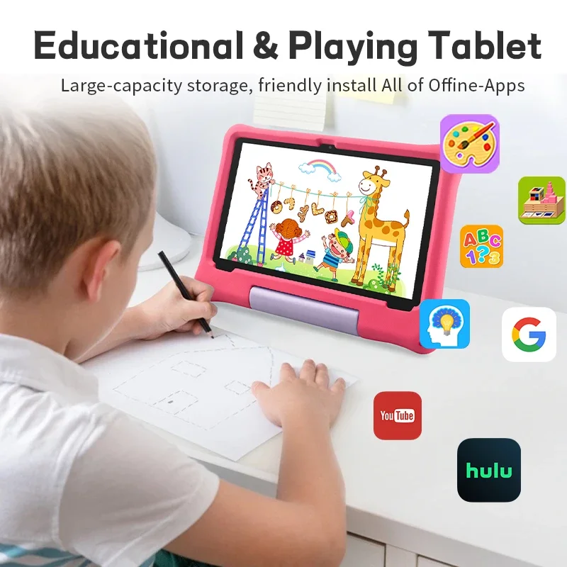 تابلت ANRY 5000mAh Android مقاس 10.1 بوصة، 2025 Android 15 تابلت للأطفال والكبار، وذاكرة وصول عشوائي 8 جيجابايت وتخزين 64 جيجابايت 1 تيرابايت قابلة للتوسيع، ومكبرات صوت مزدوجة