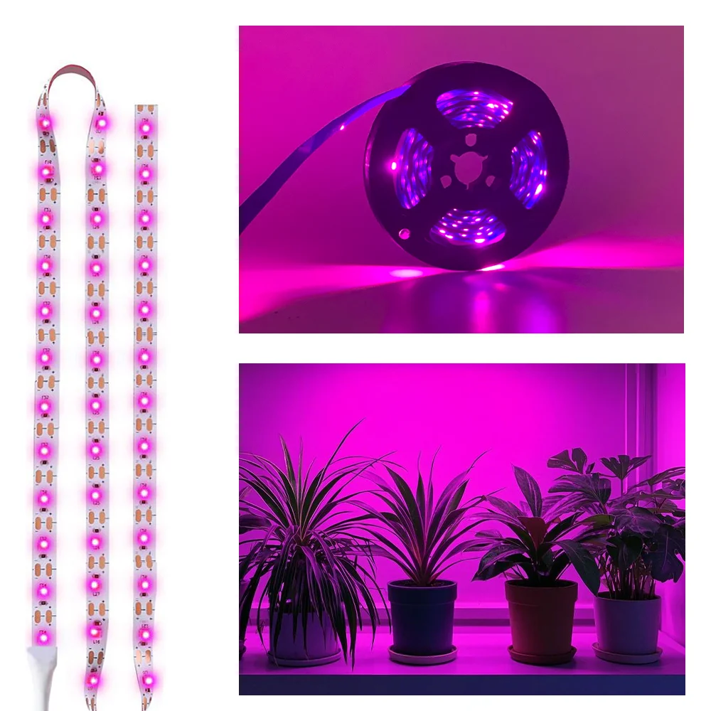 1 unidade de faixa de luz LED para plantas - alimentada por USB, controlada por botão, para plantas, melhora a fotossíntese e promove o crescimento das plantas.