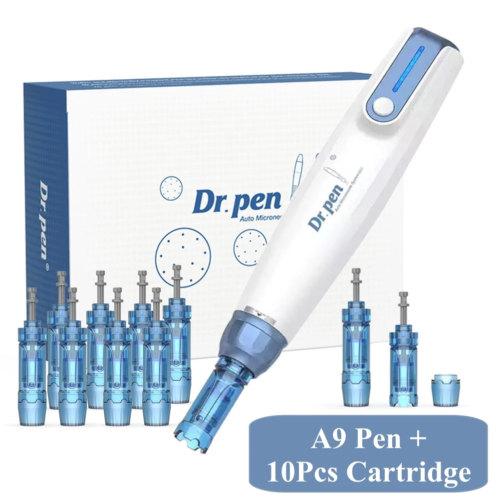 nuovo-kit-dr-pen-a9-penna-dermica-wireless-con-6-velocita-display-a-led-per-microagopuntura-con-10-cartucce-di-aghi-da-02-mm