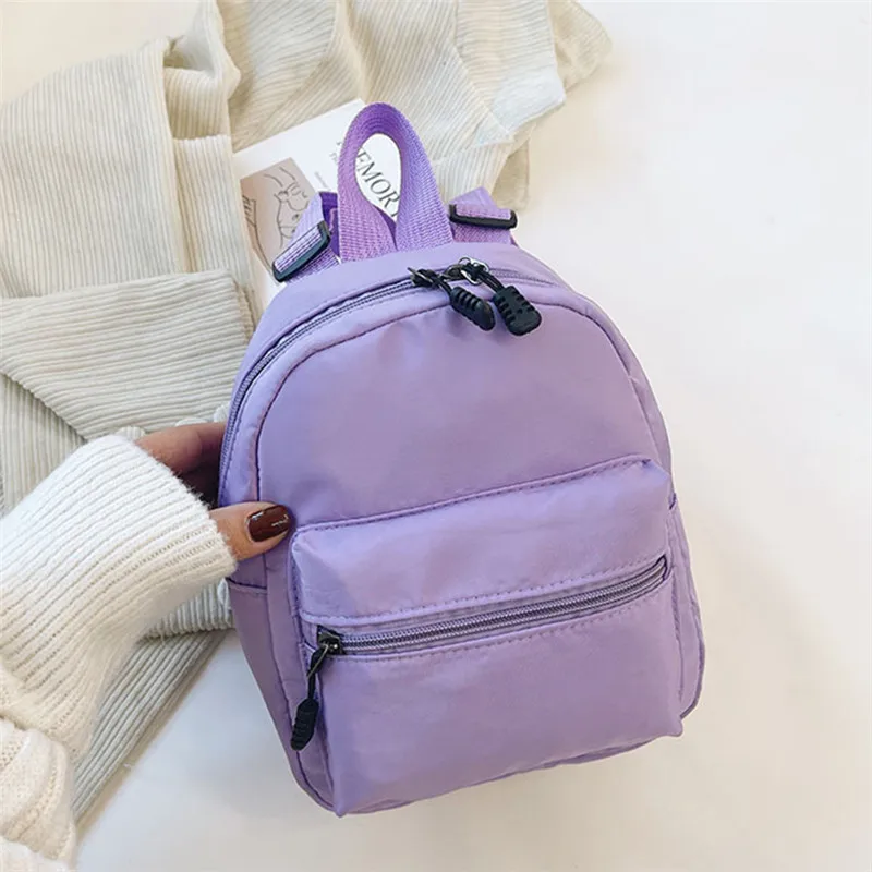 Mini Women\'s Backpacks 2024 Trend Nylon Female Bag Preppy Style School Travel Bags White Feminina Mini Rucksack For Teen Girls