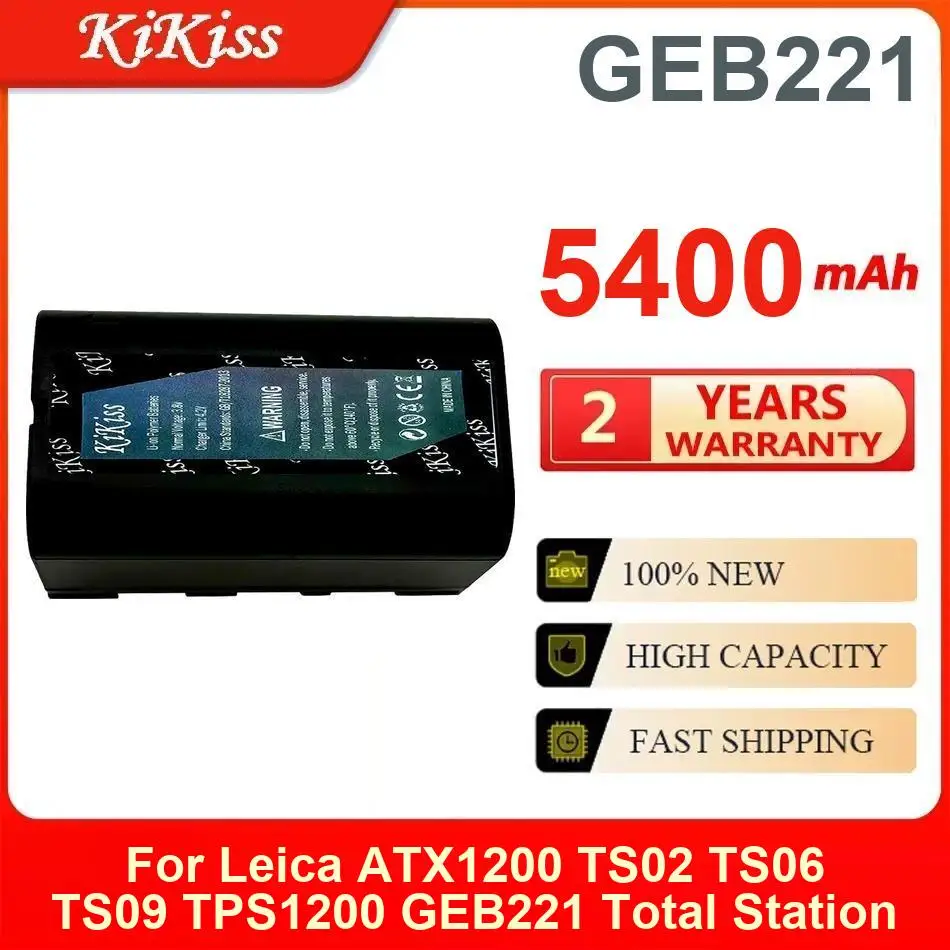 

Аккумулятор Kikiss 5400 мАч GEB221 для Leica ATX1200 TS02 TS06 TS09 TPS1200 Total