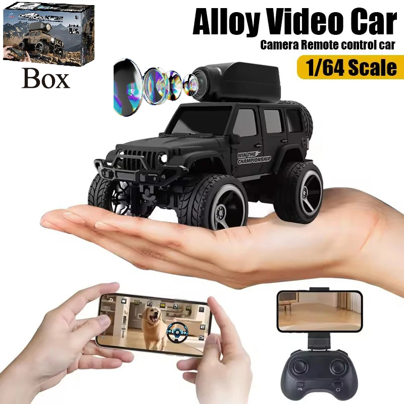 1: 64 Full Scale Alloy Video Car Desktop Racing Four-wheel Drive Climbing Remote Control Car Off-road Vehicle Model Toy