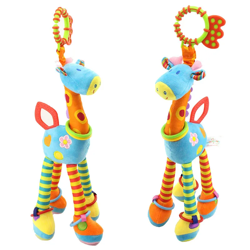 Plush Doll Toy Interaction Rattle Toy Stimulation Soft Safe And Soft Teething Toy Teething Relief Fashion Giraffe Toy Security