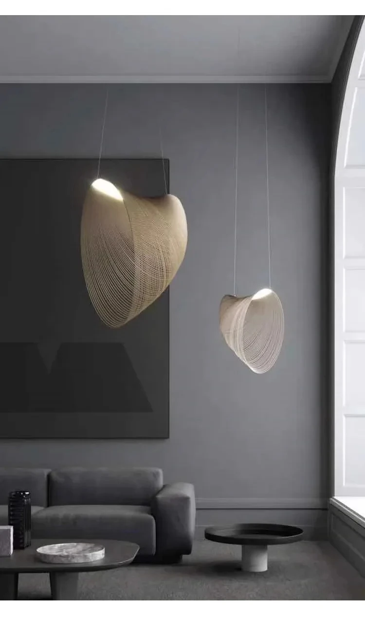 Modern wooden nested chandelier, suitable for decoration in restaurants, living rooms, dining rooms, and villas