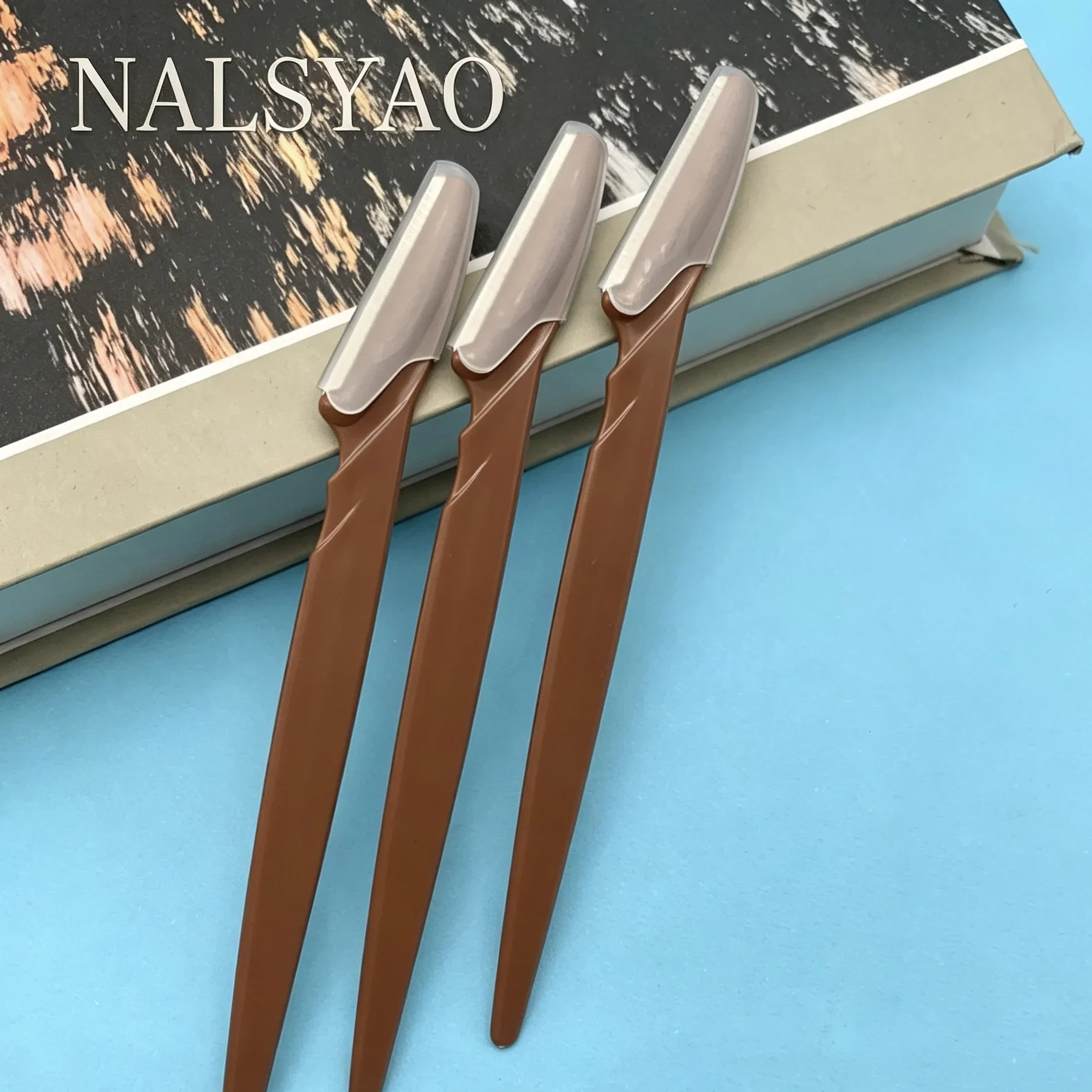 5/10/30/40Pcs Portable Eyebrow Trimmer Face Blade Shaver Safety Hair Removal Eye Brow Epilation Cutting Makeup Tools