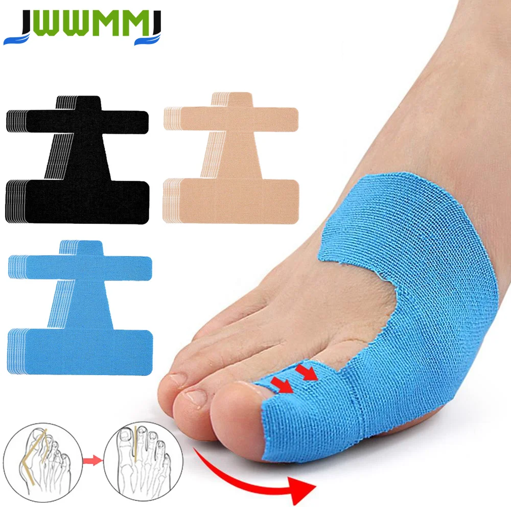 10PCS Kinesiology Tape for Bunion, Bunion Corrector & Relief, Big Toe Support Pain Relief, Hypoallergenic Latex-Free Tape