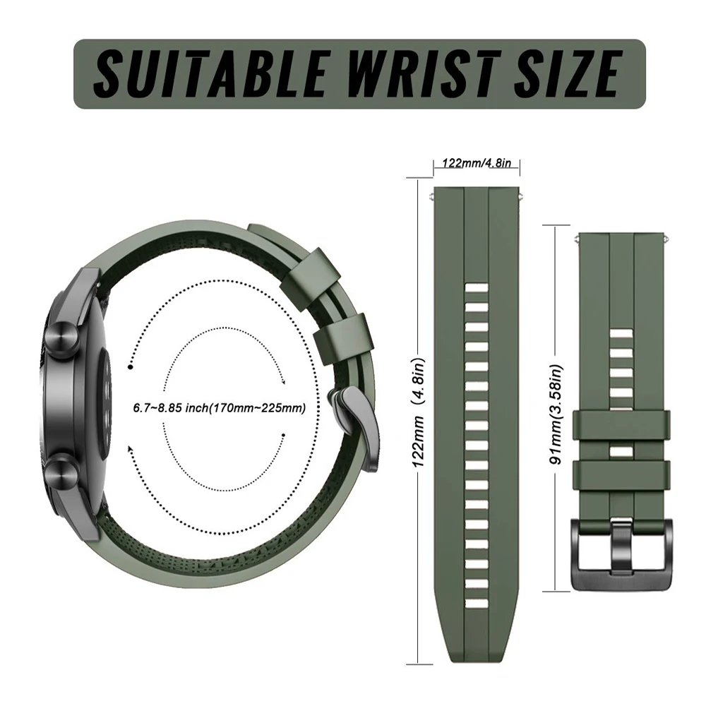 Correa de silicona para Samsung Galaxy Watch, banda deportiva con patrón para modelos 5Pro, 4, 6, Classic, 3, Active 2, 44/40, 43/42/46/47mm, Huawei