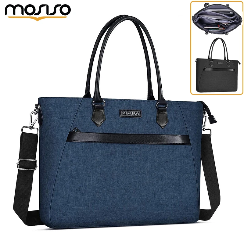 

MOSISO Laptop Tote Bag 17-17.3 inch with Front Trapezoid Pocket shopping office business weekend outdoor activities travel gyms