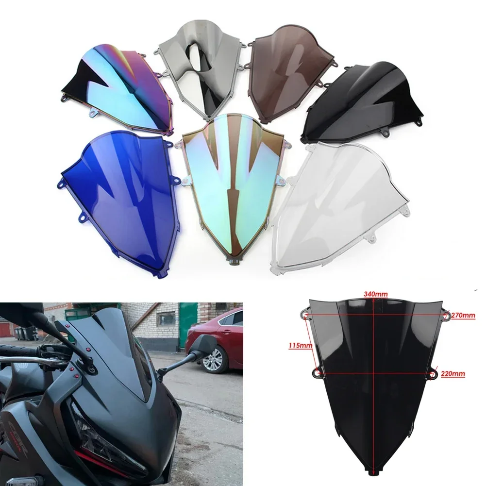 

Motorcycle For Honda CBR650R CBR 650 R screen Double Bubble Windshield Deflector Protector WindScreen 2019 2020 2021 2022 2023