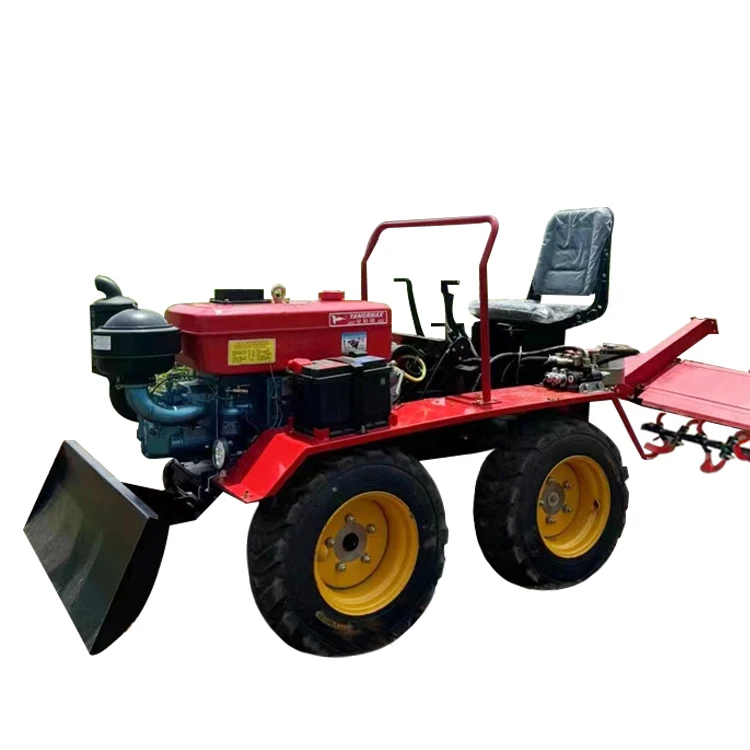 Rotary Tillage Agricultural Machinery Rotary Cultivator Mini Tiller Cultivator Farm Crawler Tractor