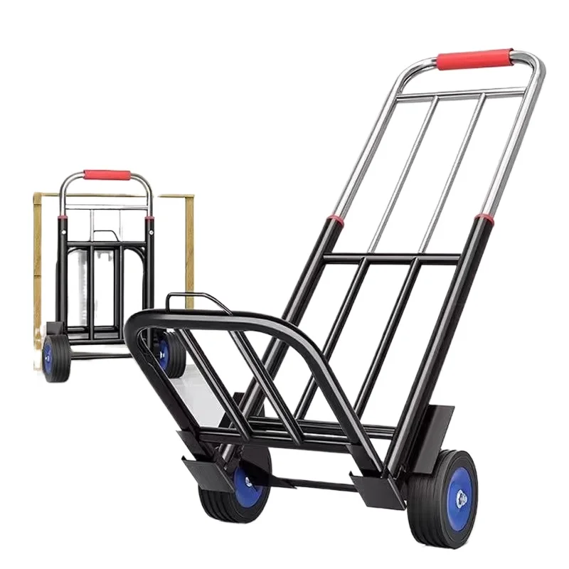 

Durable Gear Lightweight Adjustable Camping Folding Cart Heavy-Duty Trip Trolley Hand Car Outdoor Portable Multi-Purpose Fishing