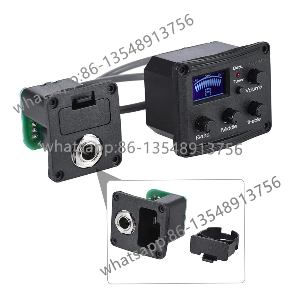 

Маленький четырехструнный звукосниматель для гитары укулеле EQ/UK, трехдиапазонный эквалайзер с настройкой