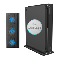 FOR XBOX One X FAN Cooling Dock With 3 Quoet Cooling Fans,LED Light Bar&3 2.0 USB Ports Efficient Heat Dissipation DOBE TYX-1768