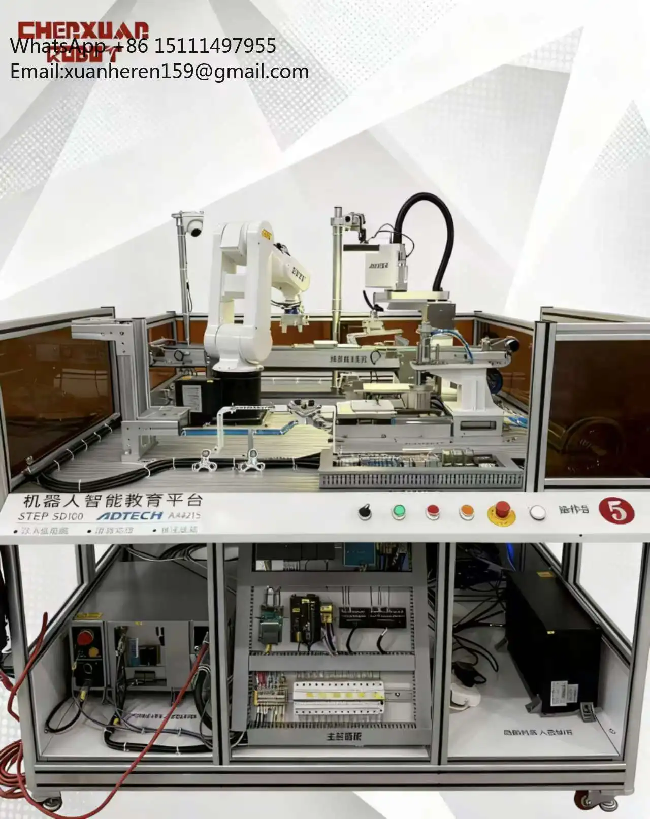2025 SD700 Intelligent Robotic Education Training Platform with PLC Advanced Industrial Automation Mechatronics Learning System