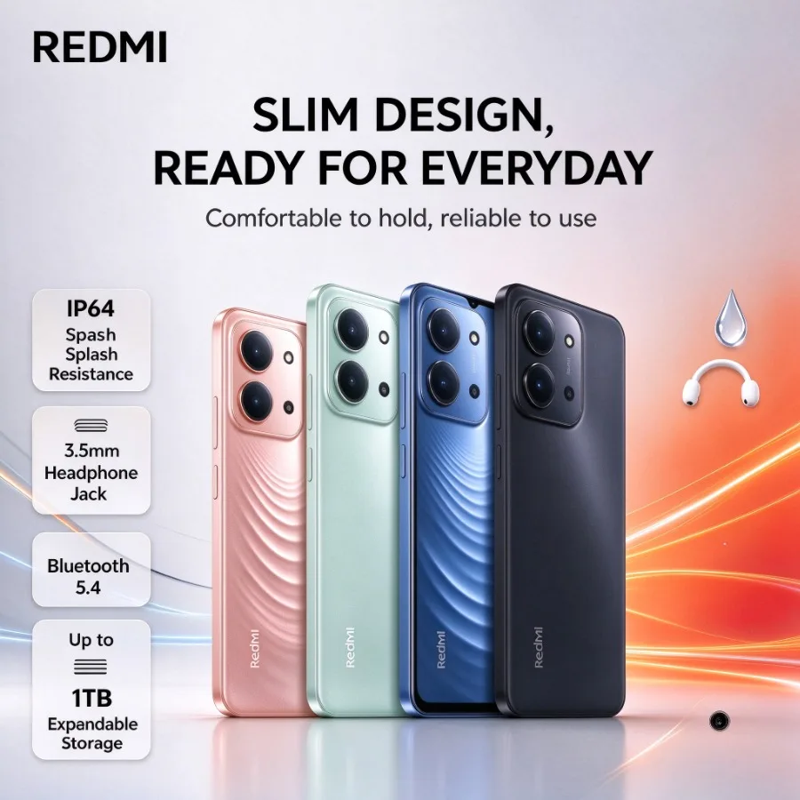 2026 new Redmi 15C Global Version Smartphone, 8GB+256GB High Memory Storage, Powerful Performance, 6.88 Inch 120Hz Display
