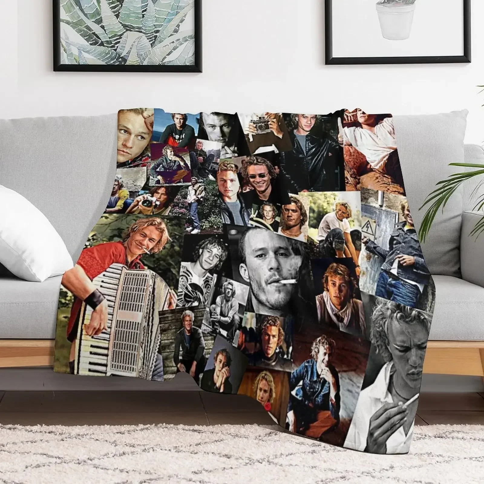 

young heath ledger Throw Blanket Soft Plush Plaid Luxury Stuffeds Picnic Blankets
