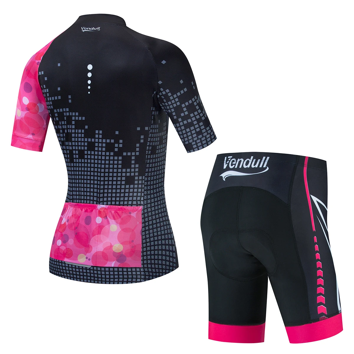 VENDULL Cycling Jersey Sets 2024 Girls Cycling Jersey Suit Women Breathable Lady Cycling Maillot Quick Dry Cycling Jersey Slim