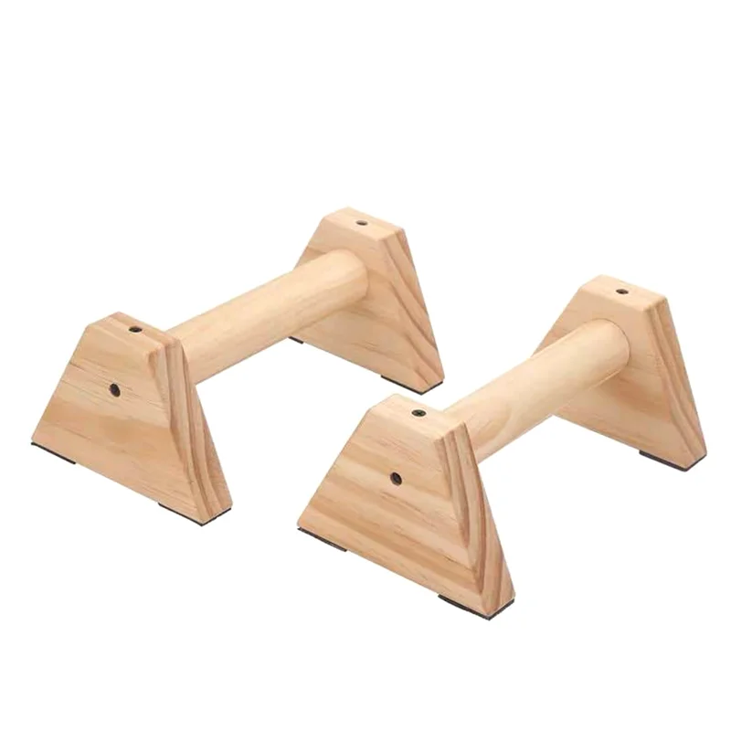 

Push-Up Stand Wood Pushup Bars Non-Slip Base Exercise Home Workout Equipment Handle Stands For Strength Training