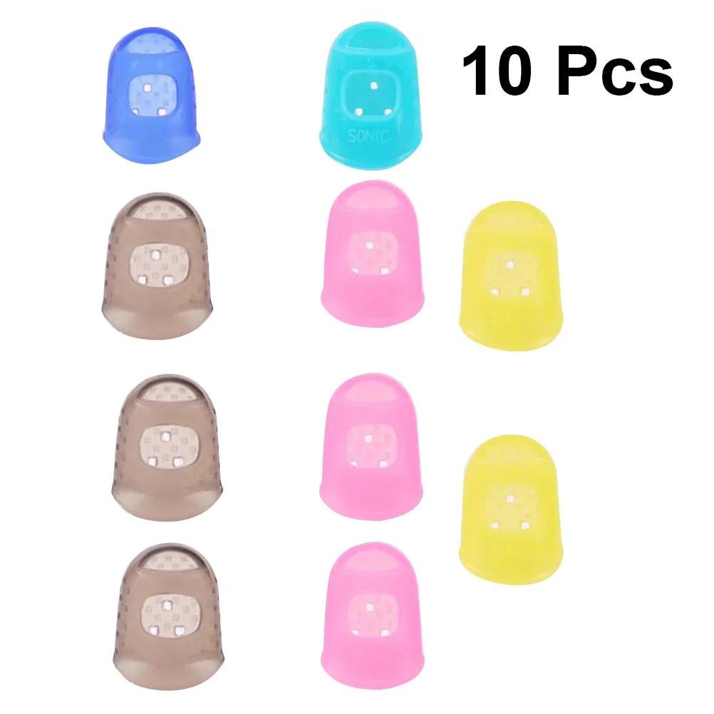 

10 PCS Guitar Finger Tips Guards for Ukulele Fingertip Protectors Gloves Fingertips